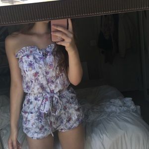 floral romper.
